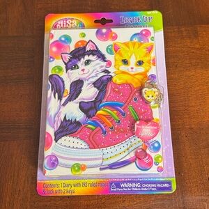 Lisa Frank Light Up Diary Ruled Pages and Lock with 2 keys New Sealed Kittens